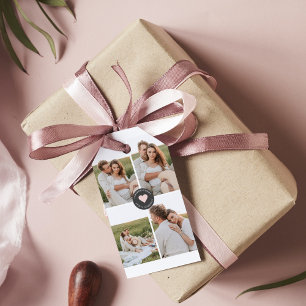 コラージュモダンファパーソナライズされたミリ写真ギフト ギフトタグ