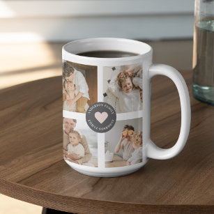 コラージュモダンファパーソナライズされたミリ写真ギフト コーヒーマグカップ
