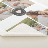 コラージュモダンファパーソナライズされたミリ写真ギフト シェルパブランケット (3/4)