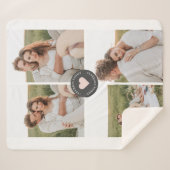 コラージュモダンファパーソナライズされたミリ写真ギフト シェルパブランケット (正面(横))