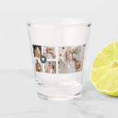 コラージュモダンファパーソナライズされたミリ写真ギフト ショットグラス (正面)