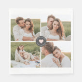 コラージュモダンファパーソナライズされたミリ写真ギフト スタンダードランチョンナプキン (正面)
