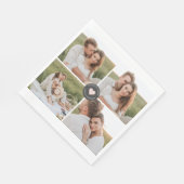 コラージュモダンファパーソナライズされたミリ写真ギフト スタンダードランチョンナプキン (角)