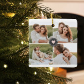 コラージュモダンファパーソナライズされたミリ写真ギフト セラミックオーナメント