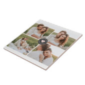 コラージュモダンファパーソナライズされたミリ写真ギフト タイル (側面)