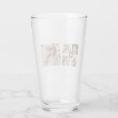 コラージュモダンファパーソナライズされたミリ写真ギフト タンブラーグラス (裏面)