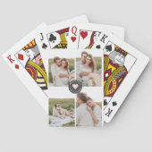 コラージュモダンファパーソナライズされたミリ写真ギフト トランプ (裏面)