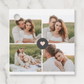 コラージュモダンファパーソナライズされたミリ写真ギフト フェイバータグ (正面)