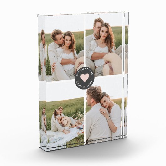 コラージュモダンファパーソナライズされたミリ写真ギフト フォトブロック (左)