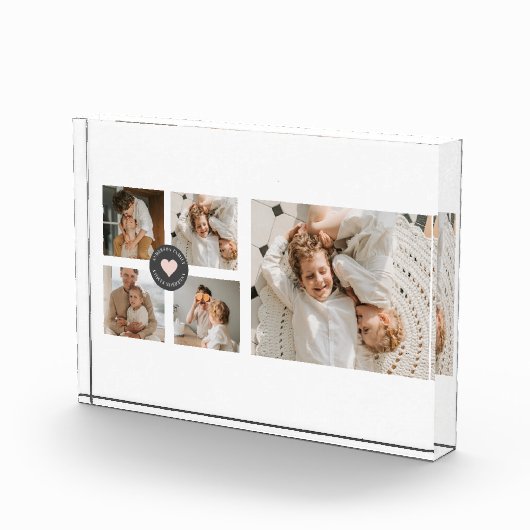 コラージュモダンファパーソナライズされたミリ写真ギフト フォトブロック (右)