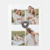 コラージュモダンファパーソナライズされたミリ写真ギフト フリースブランケット (正面)