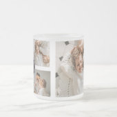 コラージュモダンファパーソナライズされたミリ写真ギフト フロストグラスマグカップ (中央)