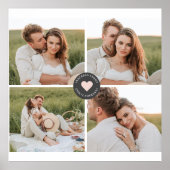 コラージュモダンファパーソナライズされたミリ写真ギフト ポスター (正面)