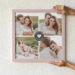 コラージュモダンファパーソナライズされたミリ写真ギフト ポスター