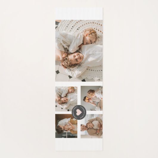 コラージュモダンファパーソナライズされたミリ写真ギフト ヨガマット (裏面)