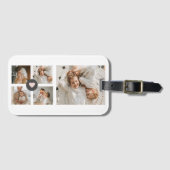 コラージュモダンファパーソナライズされたミリ写真ギフト ラゲッジタグ (正面横)