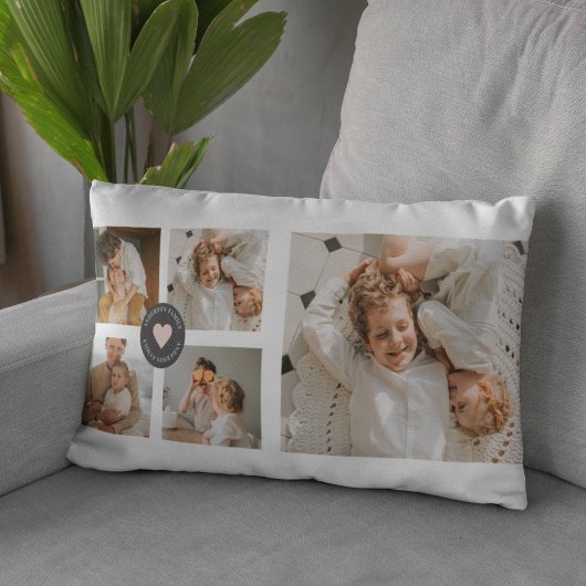 コラージュモダンファパーソナライズされたミリ写真ギフト ランバークッション