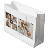 コラージュモダンファパーソナライズされたミリ写真ギフト ラージペーパーバッグ (正面アングル)