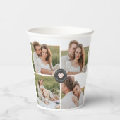 コラージュモダンファパーソナライズされたミリ写真ギフト 紙コップ (裏面)