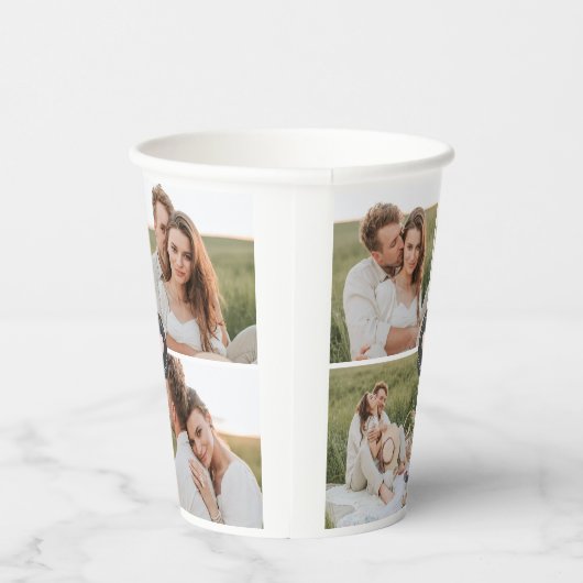 コラージュモダンファパーソナライズされたミリ写真ギフト 紙コップ (右)