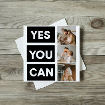 コラージュモダンファミリー写真とモチベーション引用文