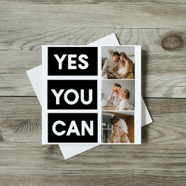 コラージュモダンファミリー写真とモチベーション引用文