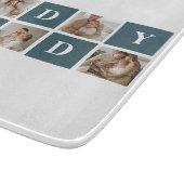 コラージュモダンファーザーズフォト&グリーンダディーギフト カッティングボード (角)