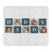 コラージュモダンファーザーズフォト&グリーンダディーギフト カッティングボード (正面)