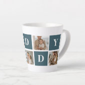 コラージュモダンファーザーズフォト&グリーンダディーギフト カフェラテマグ (右アングル)