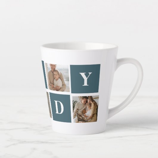 コラージュモダンファーザーズフォト&グリーンダディーギフト カフェラテマグ (右)