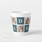 コラージュモダンファーザーズフォト&グリーンダディーギフト カフェラテマグ (正面)