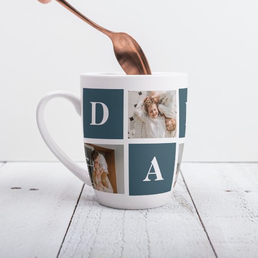 コラージュモダンファーザーズフォト&グリーンダディーギフト カフェラテマグ