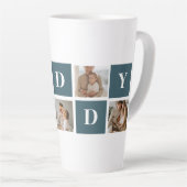 コラージュモダンファーザーズフォト&グリーンダディーギフト カフェラテマグ (右アングル)