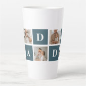 コラージュモダンファーザーズフォト&グリーンダディーギフト カフェラテマグ (正面)