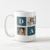 コラージュモダンファーザーズフォト&グリーンダディーギフト コーヒーマグカップ (左)