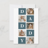 コラージュモダンファーザーズフォト&グリーンダディーギフト サンキューカード (正面)