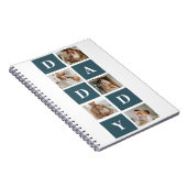 コラージュモダンファーザーズフォト&グリーンダディーギフト ノートブック (右側)