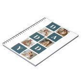 コラージュモダンファーザーズフォト&グリーンダディーギフト ノートブック (左側)