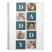 コラージュモダンファーザーズフォト&グリーンダディーギフト ノートブック (正面)