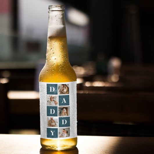 コラージュモダンファーザーズフォト&グリーンダディーギフト ビールラベル