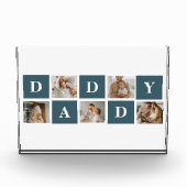 コラージュモダンファーザーズフォト&グリーンダディーギフト フォトブロック (正面)