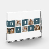 コラージュモダンファーザーズフォト&グリーンダディーギフト フォトブロック (左)