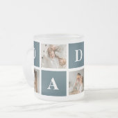 コラージュモダンファーザーズフォト&グリーンダディーギフト フロストグラスマグカップ (正面左)