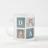 コラージュモダンファーザーズフォト&グリーンダディーギフト フロストグラスマグカップ (左)