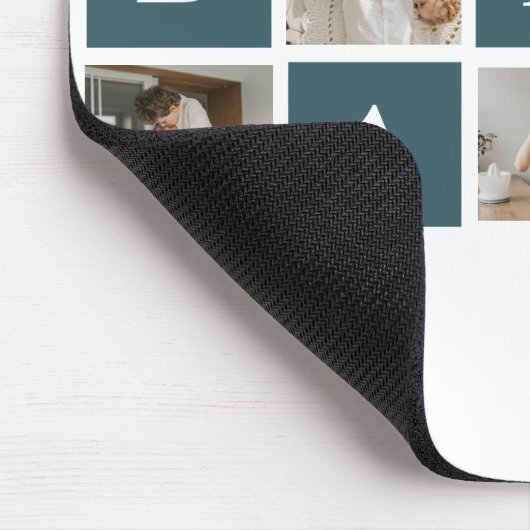 コラージュモダンファーザーズフォト&グリーンダディーギフト マウスパッド (コーナー)