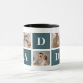 コラージュモダンファーザーズフォト&グリーンダディーギフト マグカップ (中央)