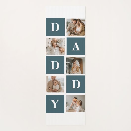 コラージュモダンファーザーズフォト&グリーンダディーギフト ヨガマット (裏面)