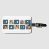 コラージュモダンファーザーズフォト&グリーンダディーギフト ラゲッジタグ (正面横)
