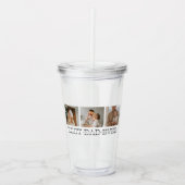 コラージュモダンフォトとグレーの最高のパパの贈り物 アクリルタンブラー (正面)