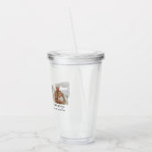 コラージュモダンフォトとグレーの最高のパパの贈り物 アクリルタンブラー (左)